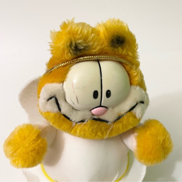 Vintage 1983 Plush Garfield Plush Sitting Angel Costume 7 Inch Tall Stuffed Cat - Picture 13 of 16